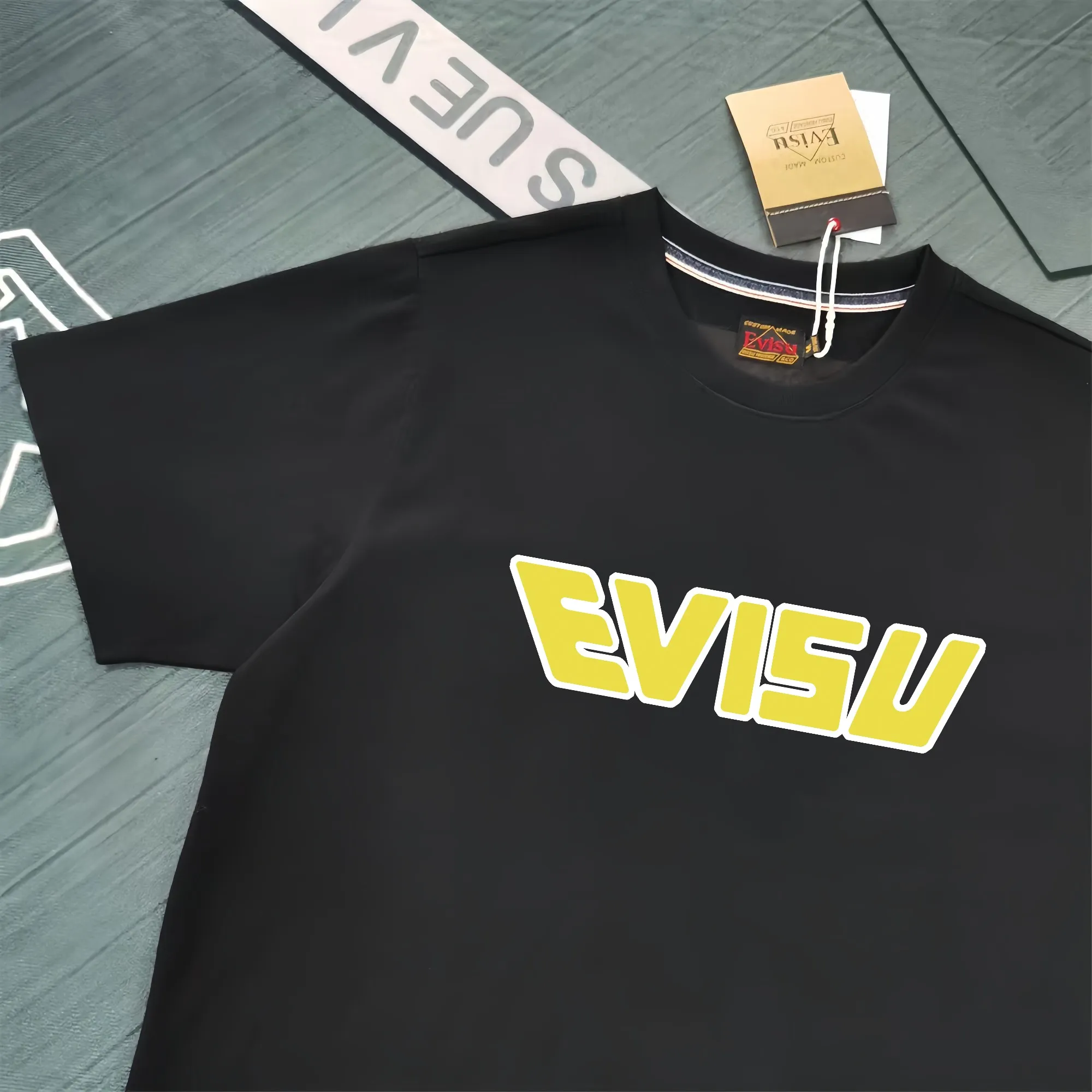 Evisu 2025New Arrival T ⚠ Quality⚠ Same Style T 。 ，Black S-XXL，White S-XXL，Gray M-XXL，Red S-XXL， Red M-XXL